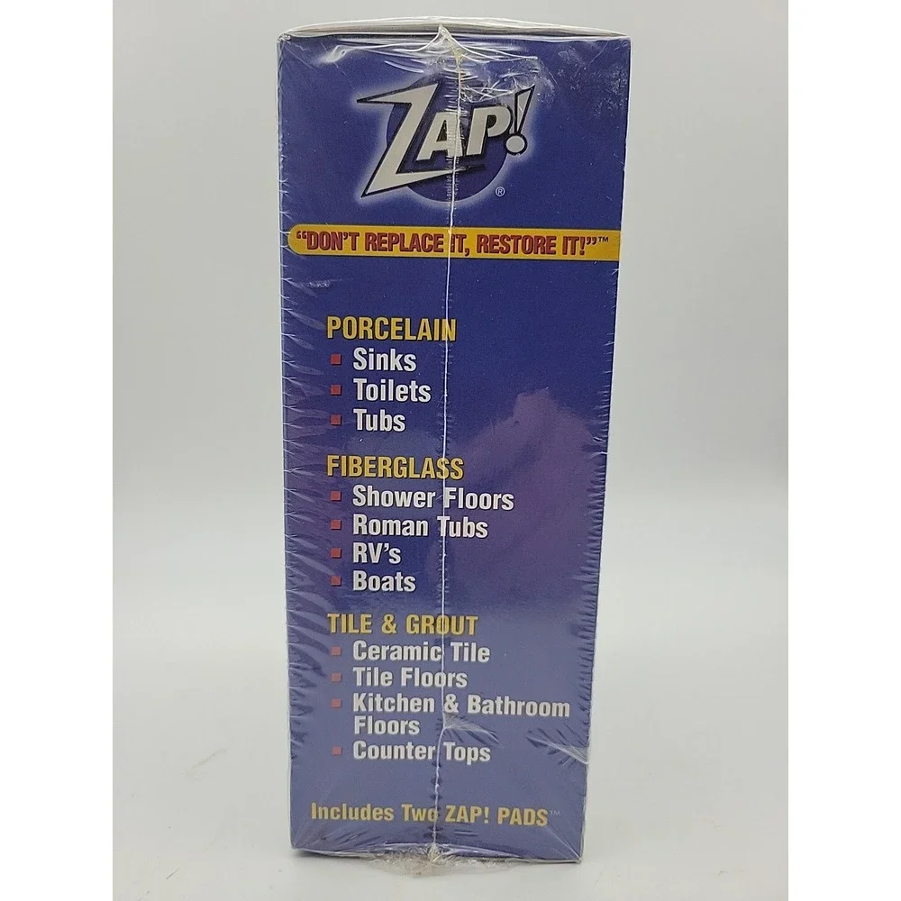 ZAP! Professional Cleaner Porcelain Fiberglass Tile Restorer 12oz Concentrate